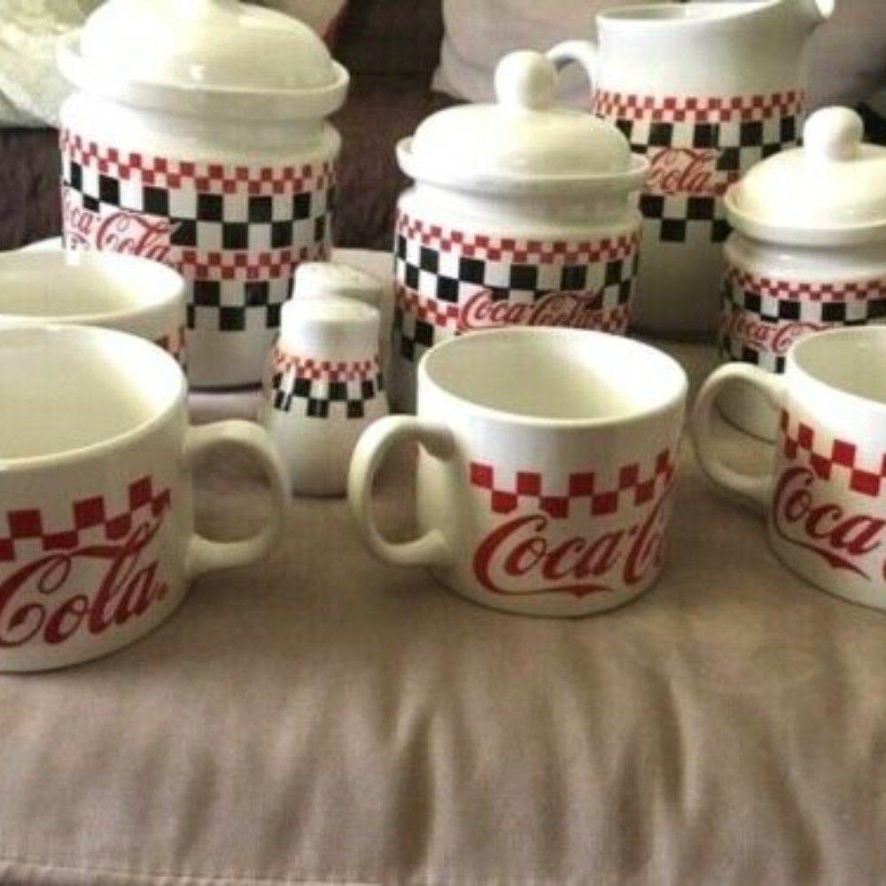 Vintage Gibson Coca-Cola Round logo 10 piece set